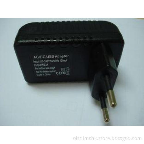 WP2000 - E2000 mA 2Amp 4.0mm Pin Eu Plug Travel Wall Charge